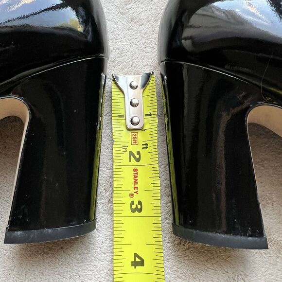 Jimmy Choo Black Patent Leather Block Heel Ankle Boot Women EU 36.5 US 6.5 Chic - Picture 12 of 16